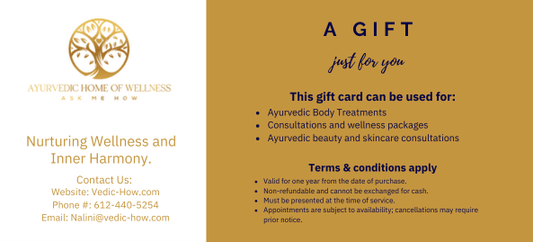 Ayurvedic Home of Wellness Gift Card